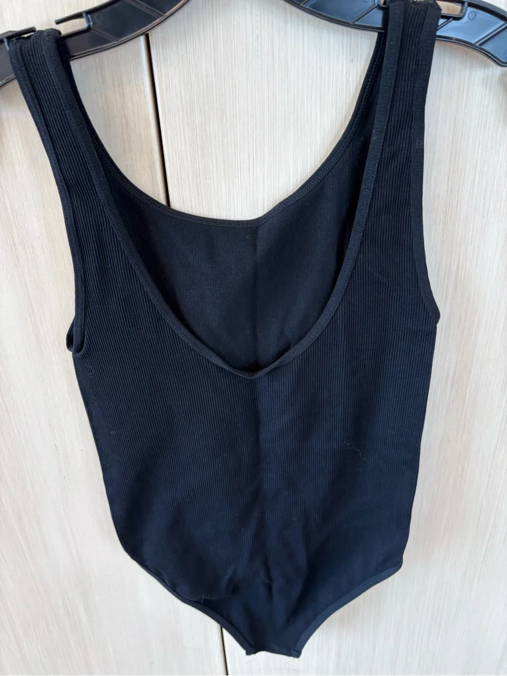 BP Classic Black Ribbed Tank Bodysuit